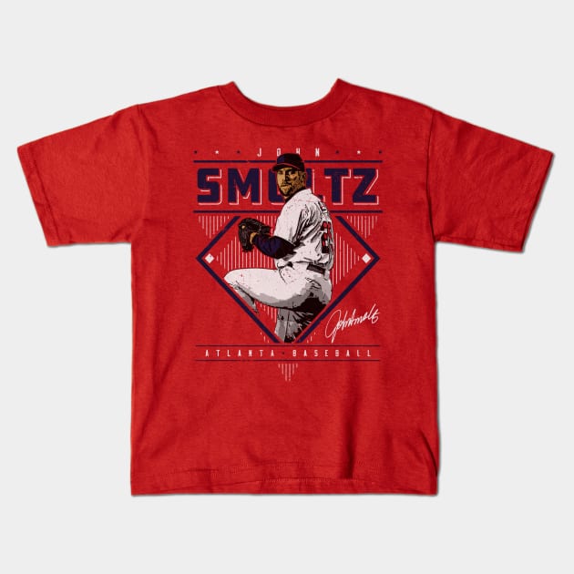 John Smoltz Atlanta Diamond Name Kids T-Shirt by Jesse Gorrell